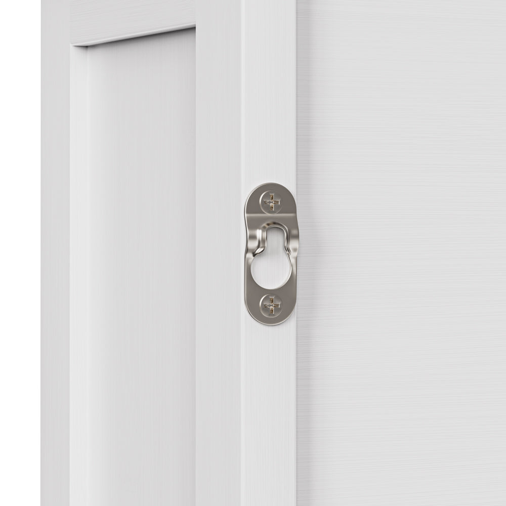 Removable Bamboo Two-Door Wall Mounted Bathroom Cabinet (White)