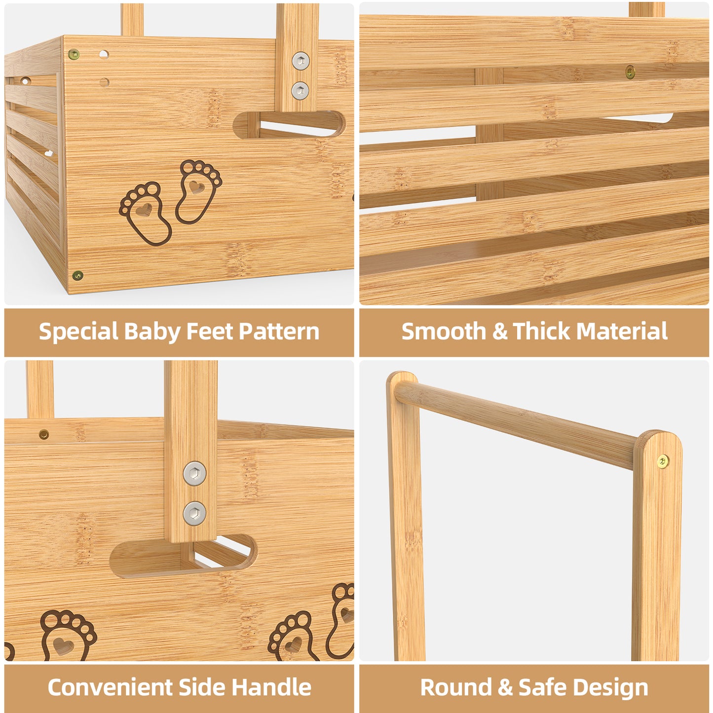 Multi-functional Bamboo Gift Basket (Natural)