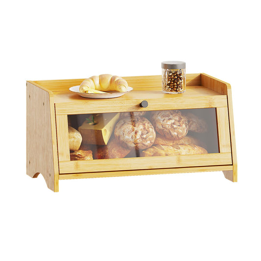 Mini Bamboo Bread Box -Natural